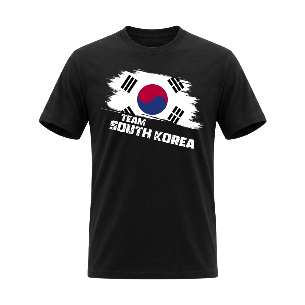 TEAM SOUTH KOREA – Premium Fußball Fan T-Shirt Black - Edition