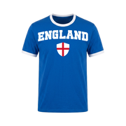 ENGLAND Retro Ringer Nation T-Shirt Blue-WhiteEdition