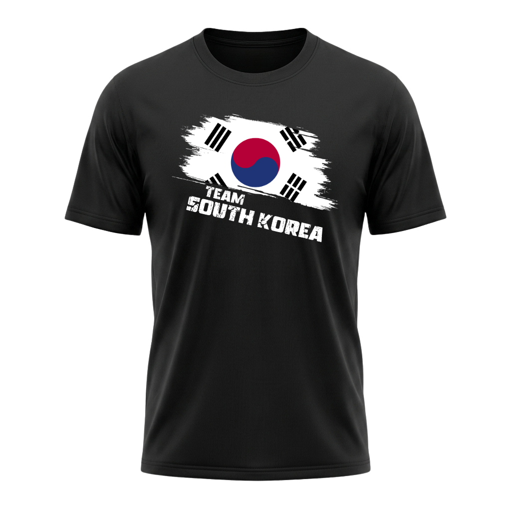 TEAM SOUTH KOREA – Active Performance Sportshirt – Black Edition