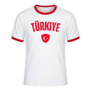 TÜRKIYE Retro Ringer Nation T-Shirt White-Red Edition