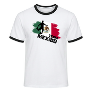 TEAM MEXICO Retro Ringer T-Shirt White-Black Edition