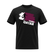 TEAM QATAR – Premium Fußball Fan T-Shirt – Black Edition