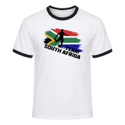 TEAM SOUTH AFRICA Retro Ringer T-Shirt White-Black Edition