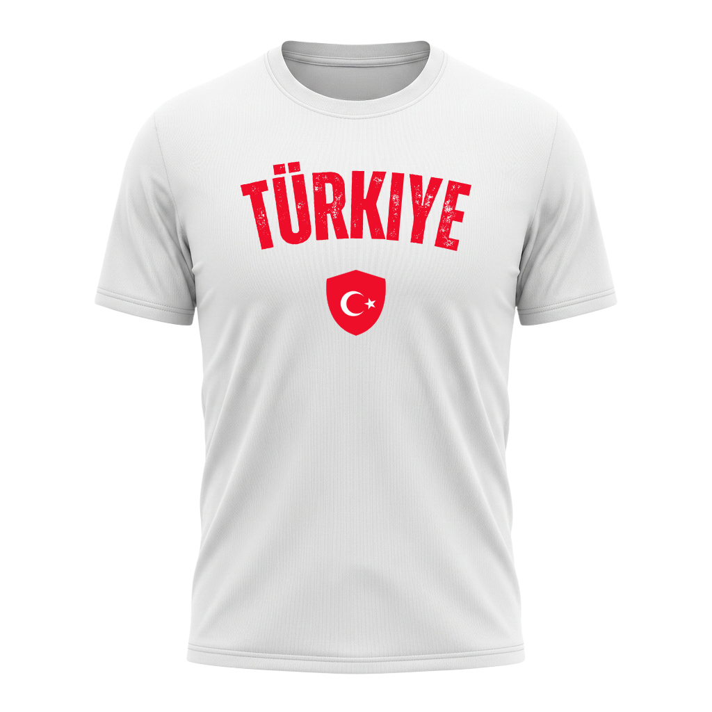 TÜRKIYE Nation Active Performance Sportshirt White Edition