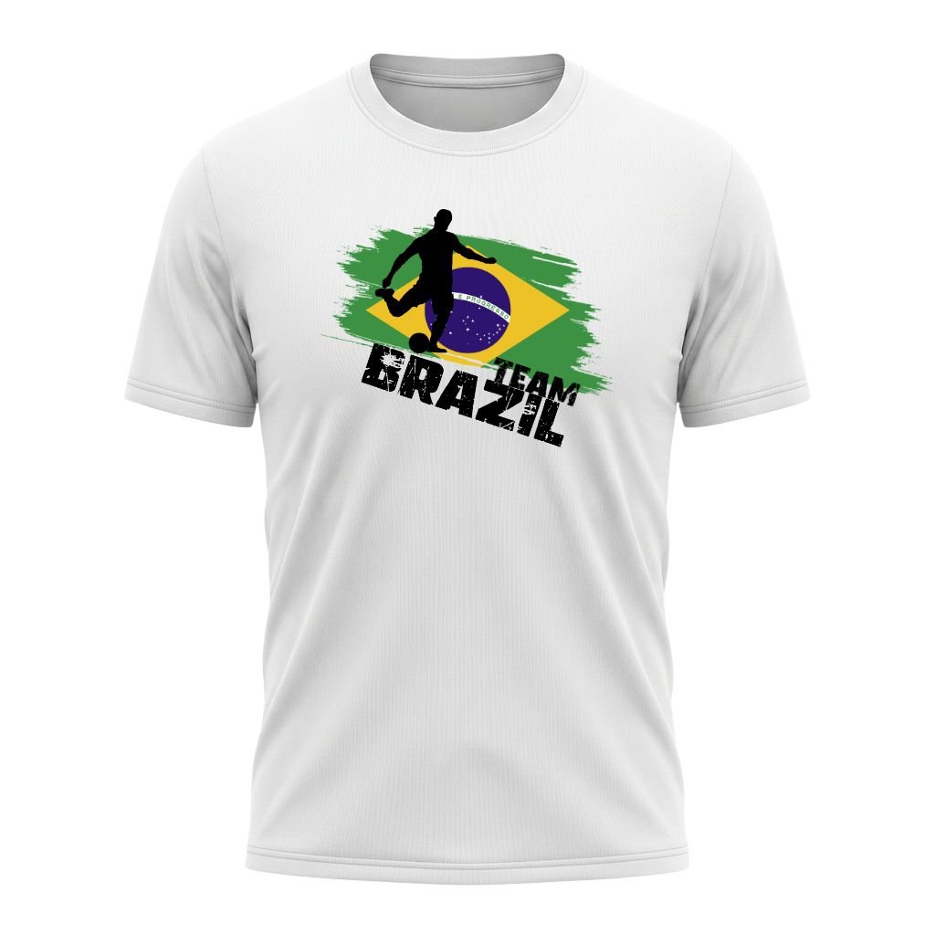 TEAM BRAZIL – Active Performance Sportshirt – White Edition