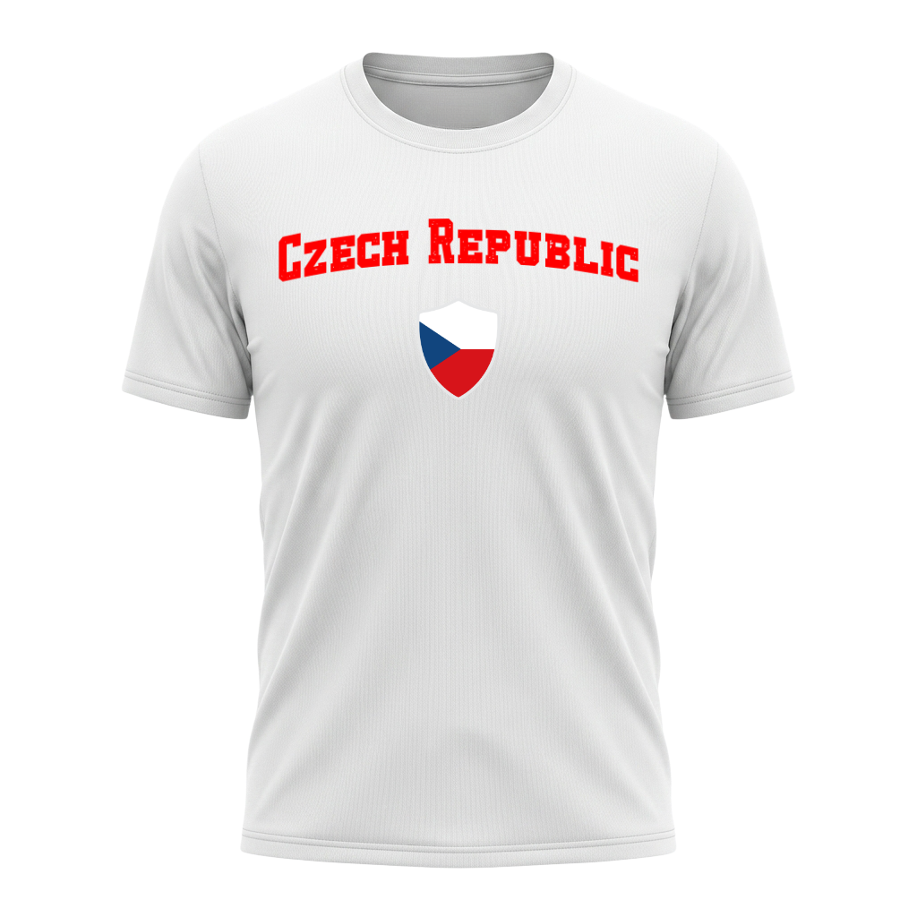 CZECH REPUBLIC Nation Active Performance Sportshirt White Edition