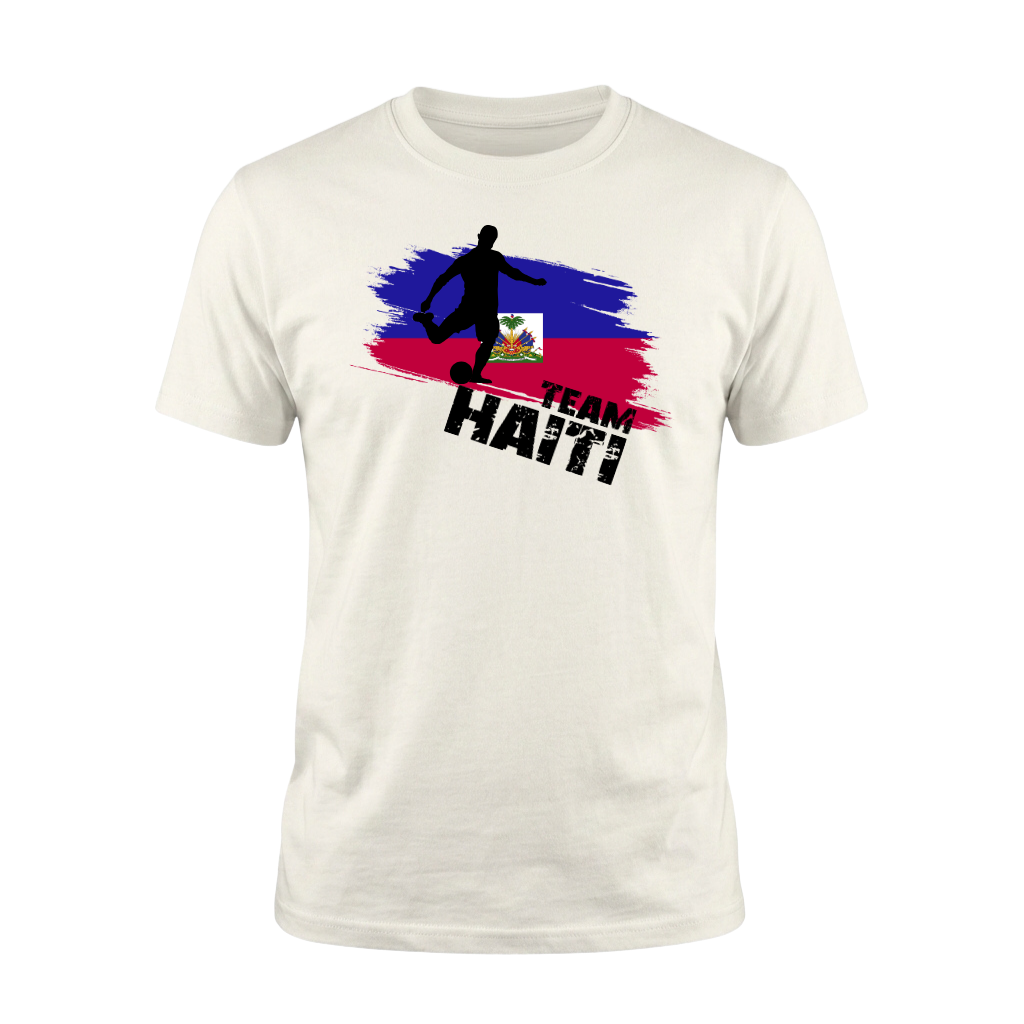 TEAM HAITI – Premium Fußball Fan T-Shirt – White Edition