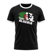TEAM ALGERIA Retro Ringer T-Shirt Black-White Edition