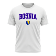 BOSNIA Nation Active Performance Sportshirt White Edition