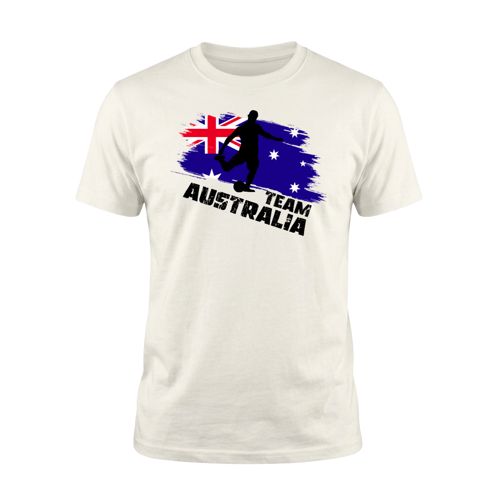 TEAM AUSTRALIA – Premium Fußball Fan T-Shirt – White Edition