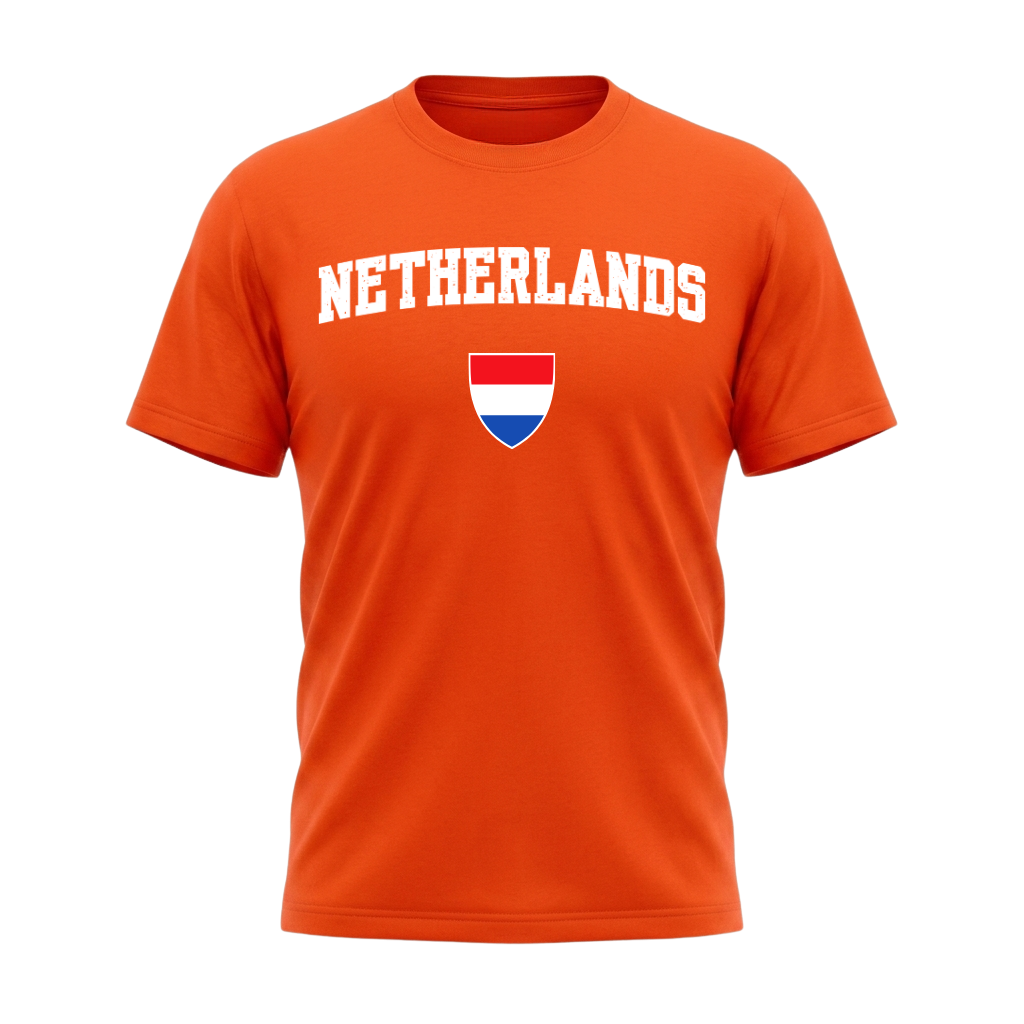 NETHERLANDS – Premium Nation Fan T-Shirt – Orange Edition