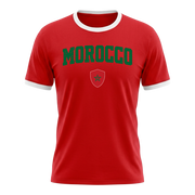 MOROCCO Retro Ringer Nation T-Shirt Red-White Edition