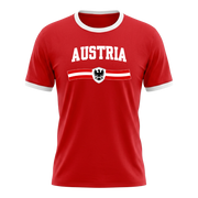 AUSTRIA Retro Ringer Nation T-Shirt Red-White Edition