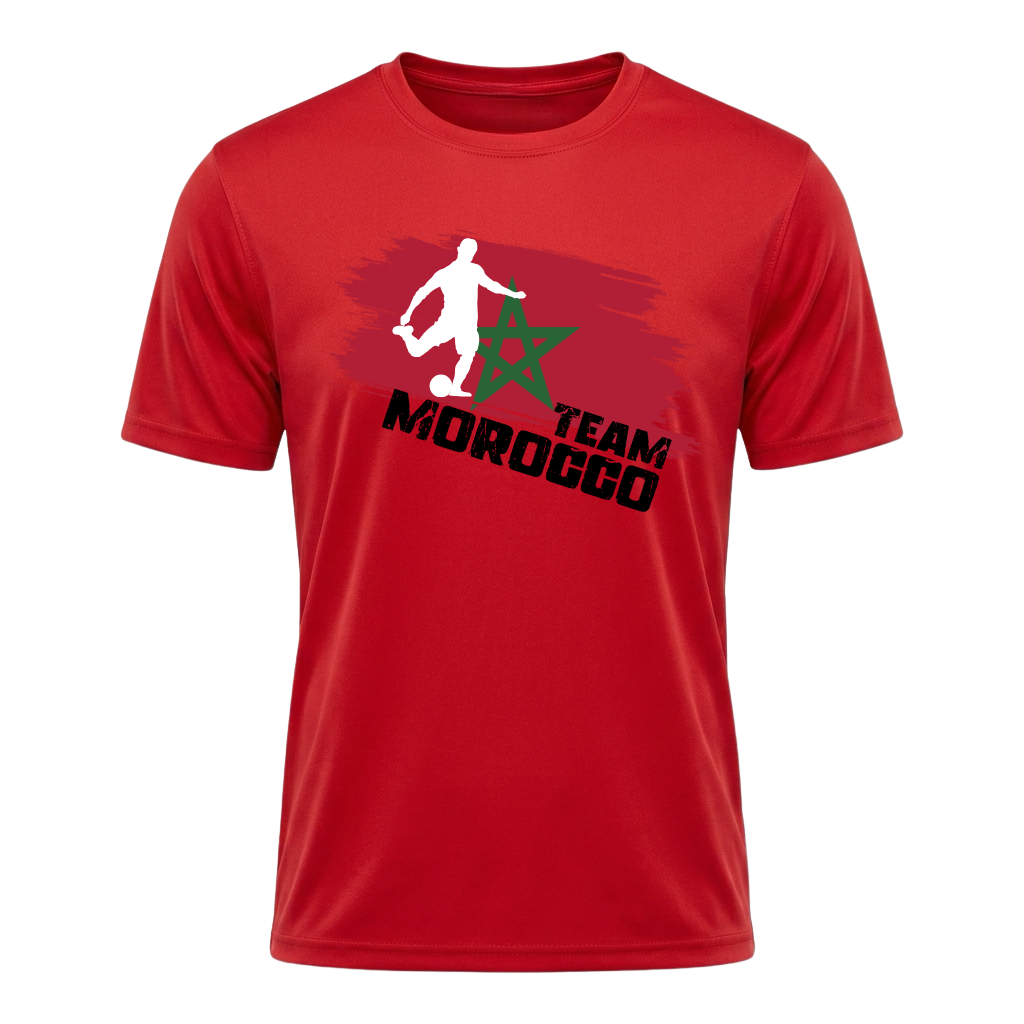 TEAM MOROCCO – Active Performance Sportshirt – Red Edition