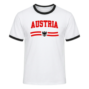AUSTRIA Retro Ringer Nation T-Shirt White-Black Edition