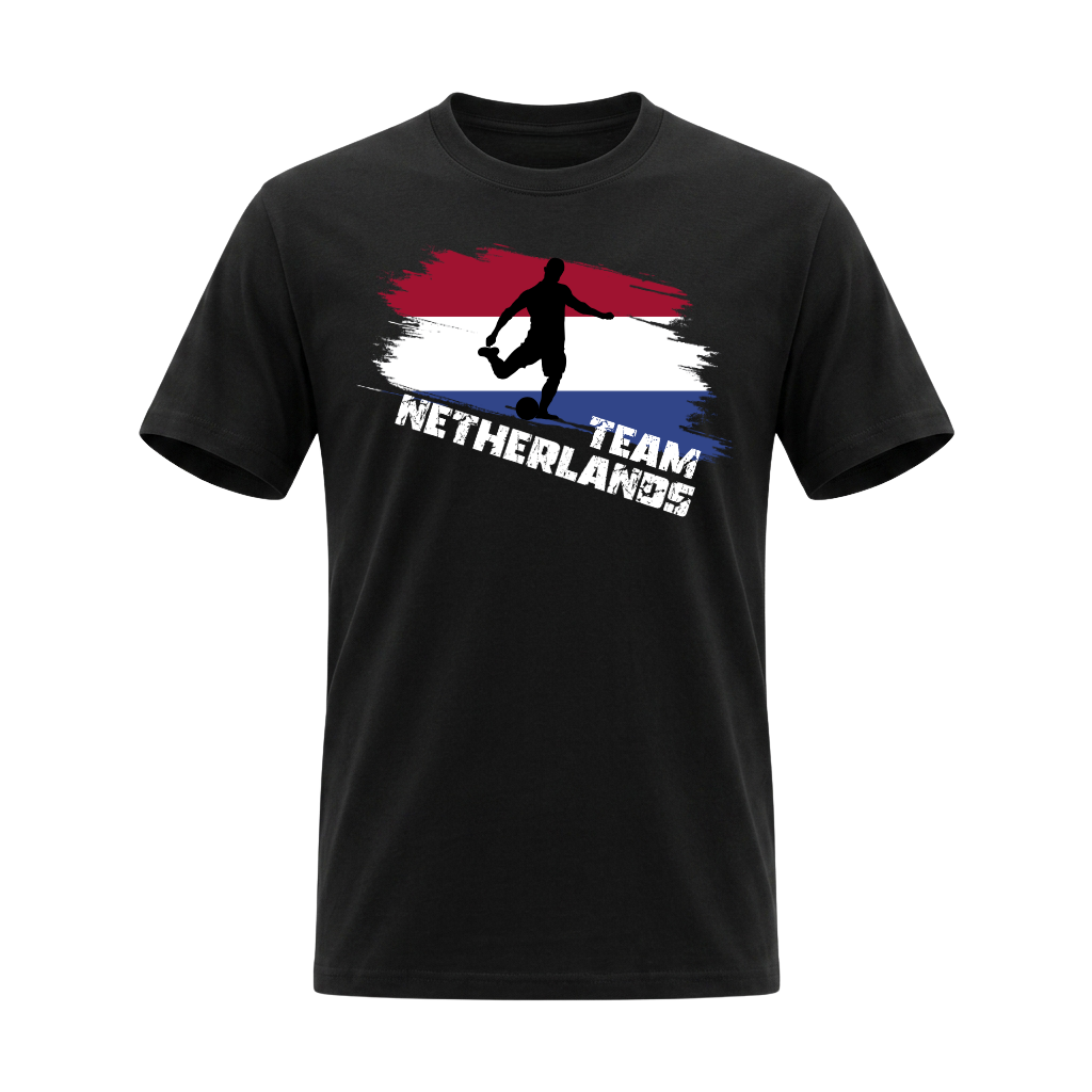 TEAM NETHERLANDS – Premium Fußball Fan T-Shirt – Black Edition