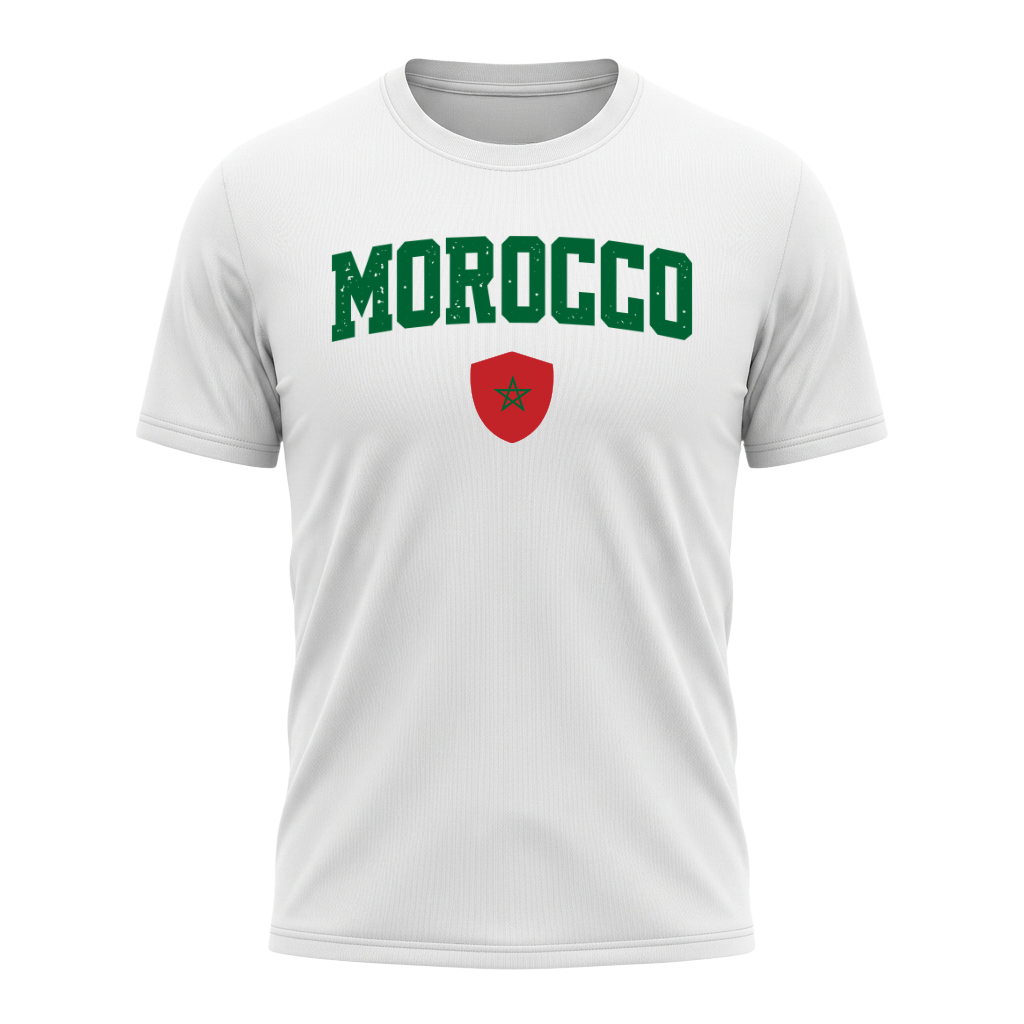 MOROCCO Nation Active Performance Sportshirt White Edition