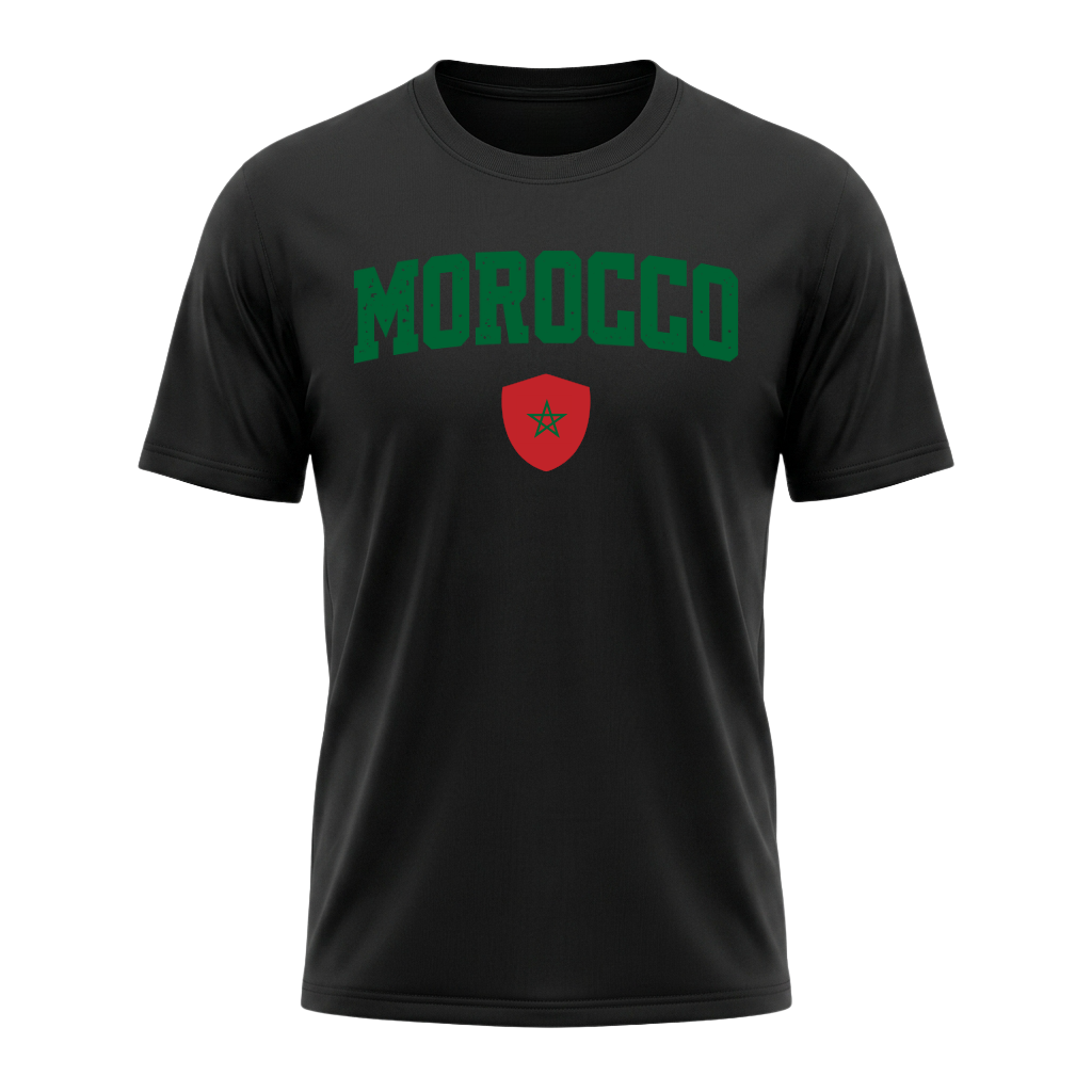 MOROCCO Nation Active Performance Sportshirt Black Edition