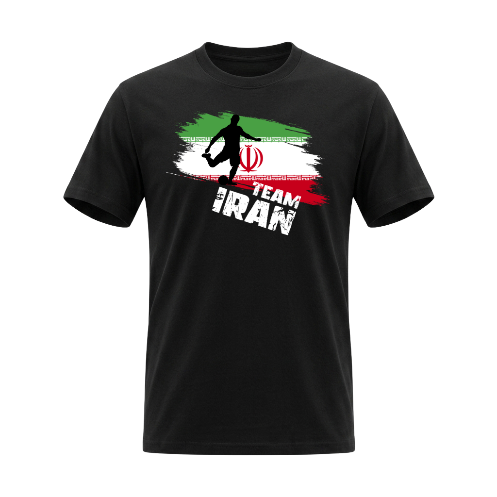 TEAM IRAN – Premium Fußball Fan T-Shirt – Black Edition