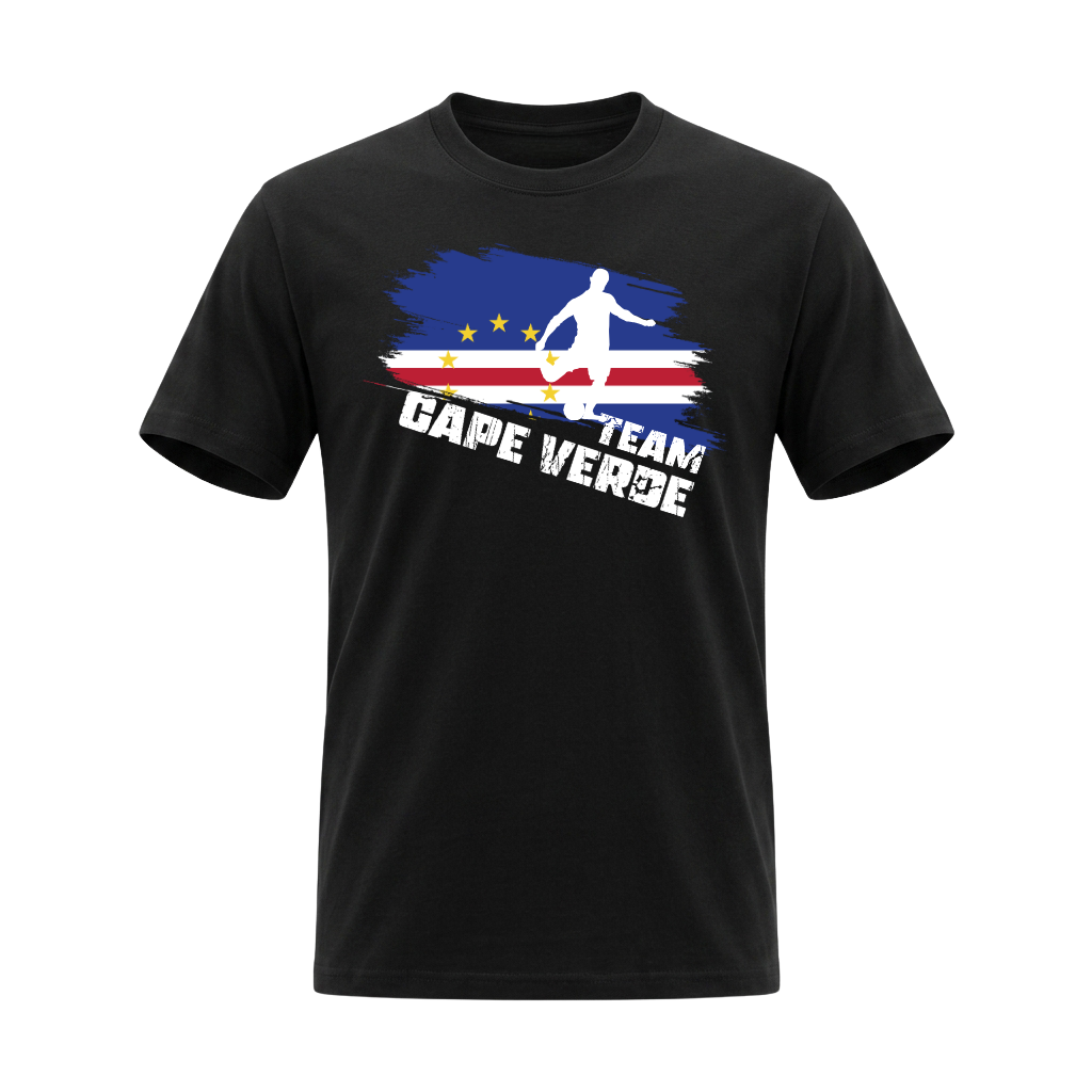 TEAM CAPE VERDE – Premium Fußball Fan T-Shirt – Black Edition
