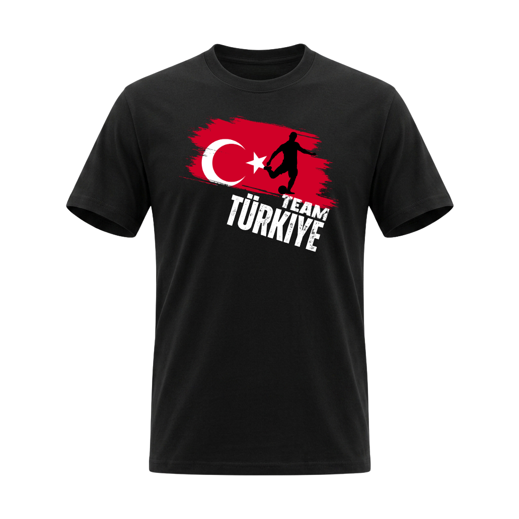 TEAM TÜRKIYE – Premium Fußball Fan T-Shirt – Black Edition