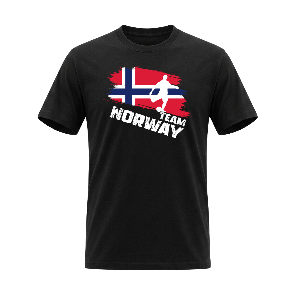 TEAM NORWAY – Premium Fußball Fan T-Shirt Black - Edition