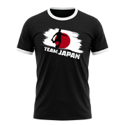 TEAM JAPAN Retro Ringer T-Shirt Black-White Edition