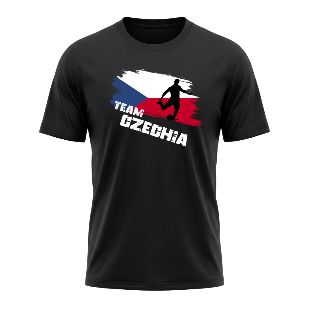 TEAM CZECHIA – Active Performance Sportshirt – Black Edition