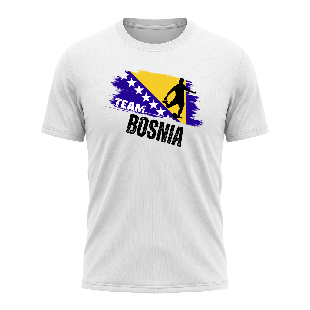 TEAM BOSNIA – Active Performance Sportshirt – White Edition