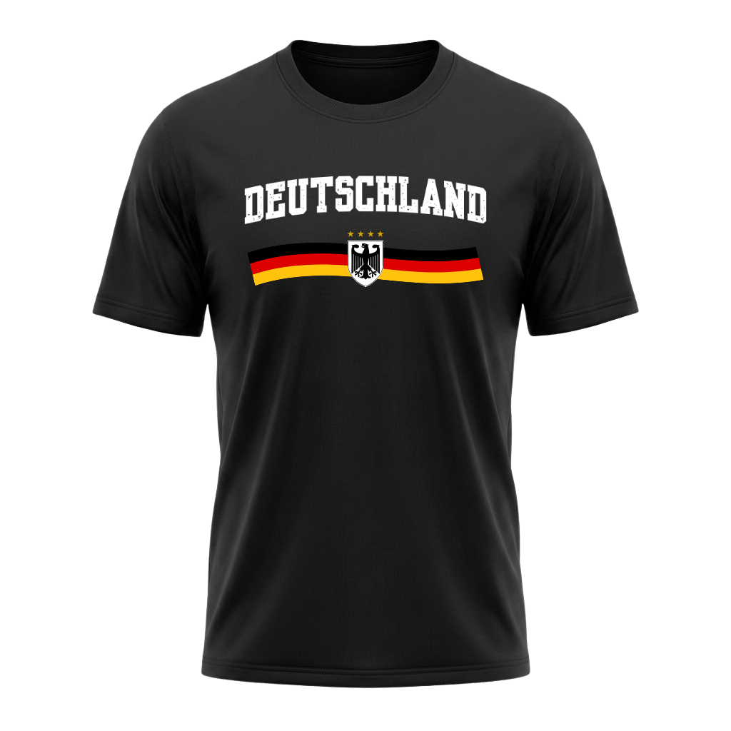 DEUTSCHLAND Nation Active Performance Sportshirt Black Edition