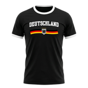 DEUTSCHLAND Retro Ringer Nation T-Shirt Black-White Edition