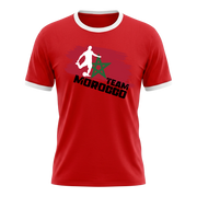 TEAM MOROCCO Retro Ringer T-Shirt Red-White Edition