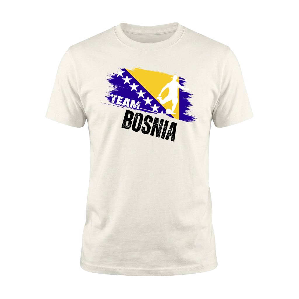 TEAM BOSNIA – Premium Fußball Fan T-Shirt White - Edition