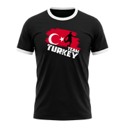 TEAM TÜRKIYE Retro Ringer T-Shirt Black-White Edition