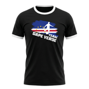 TEAM CAPE VERDE Retro Ringer T-Shirt Black-White Edition