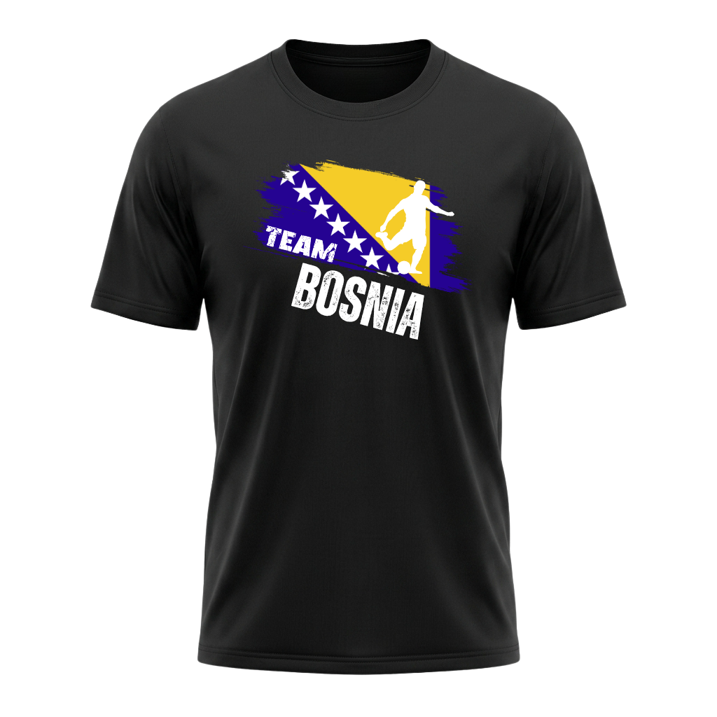 TEAM BOSNIA – Active Performance Sportshirt – Black Edition