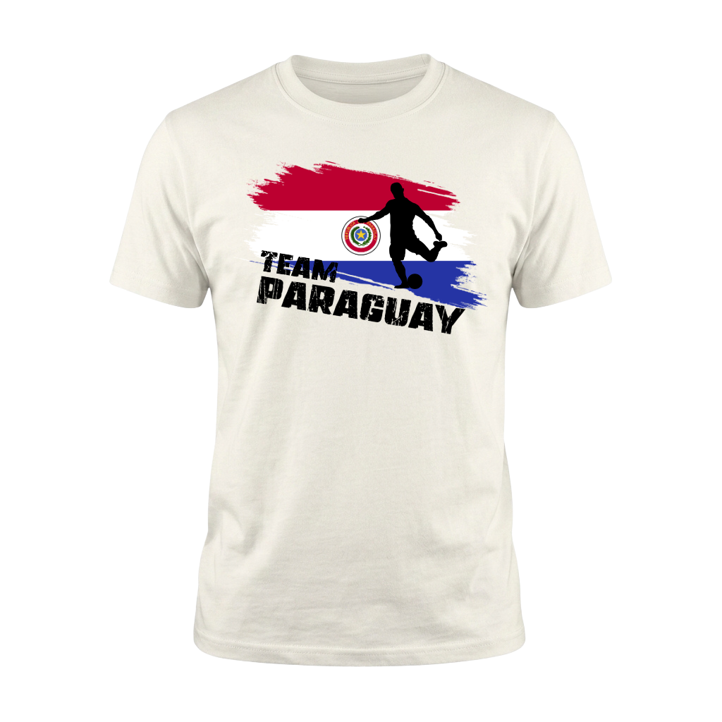 TEAM PARAGUAY – Premium Fußball Fan T-Shirt White - Edition