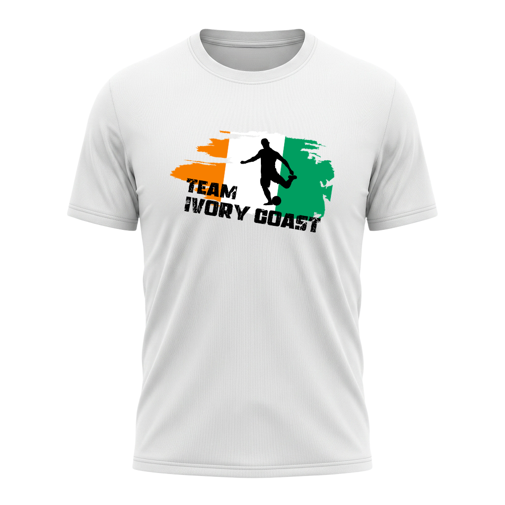 TEAM IVORY COAST – Active Performance Sportshirt – White Edition