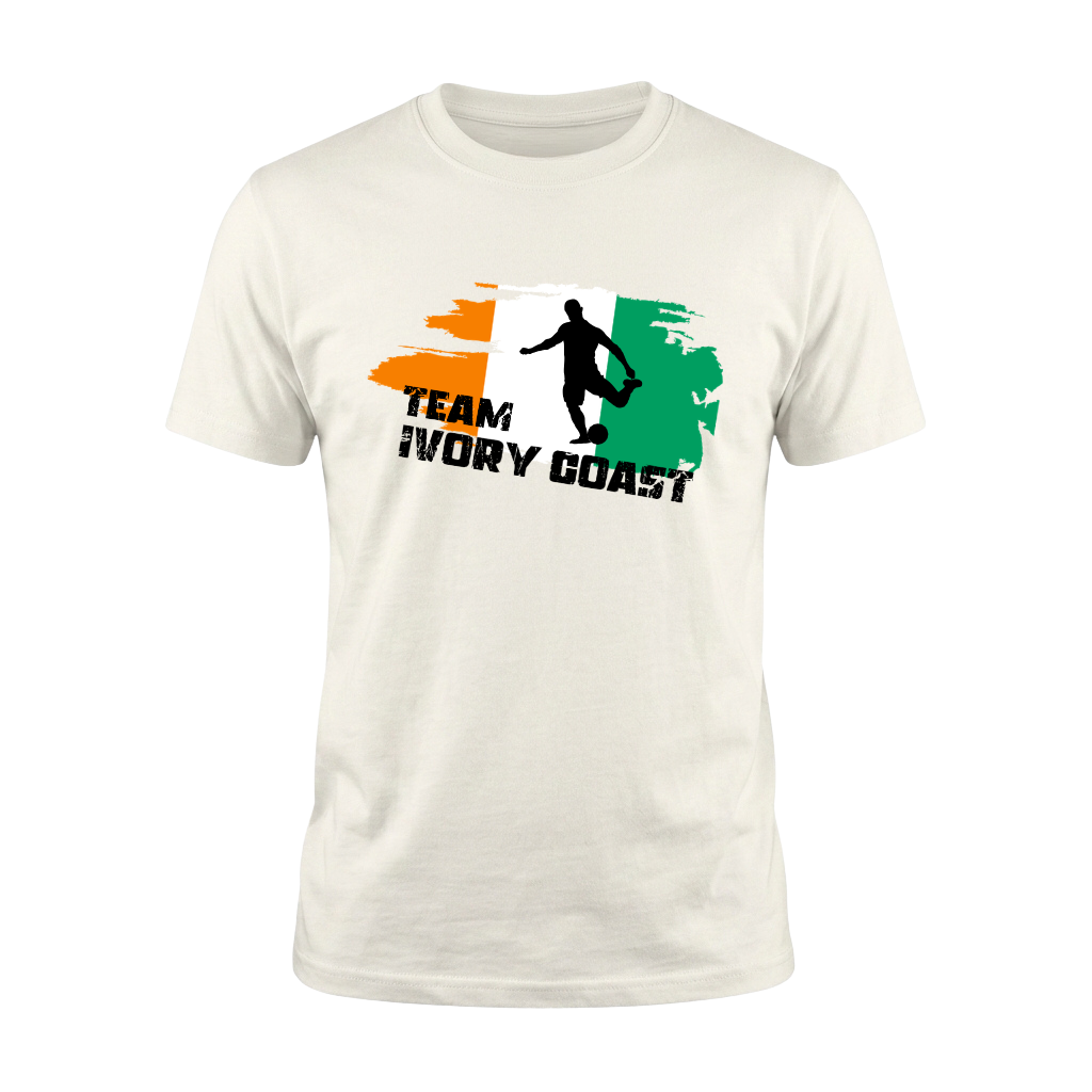 TEAM IVORY COAST – Premium Fußball Fan T-Shirt White - Edition