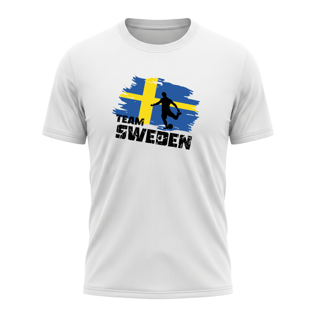 TEAM SWEDEN – Active Performance Sportshirt – White Edition