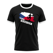 TEAM CZECHIA Retro Ringer T-Shirt Black-White Edition