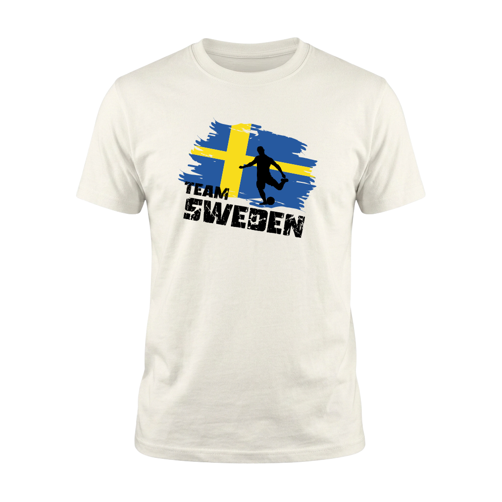 TEAM SWEDEN – Premium Fußball Fan T-Shirt White - Edition