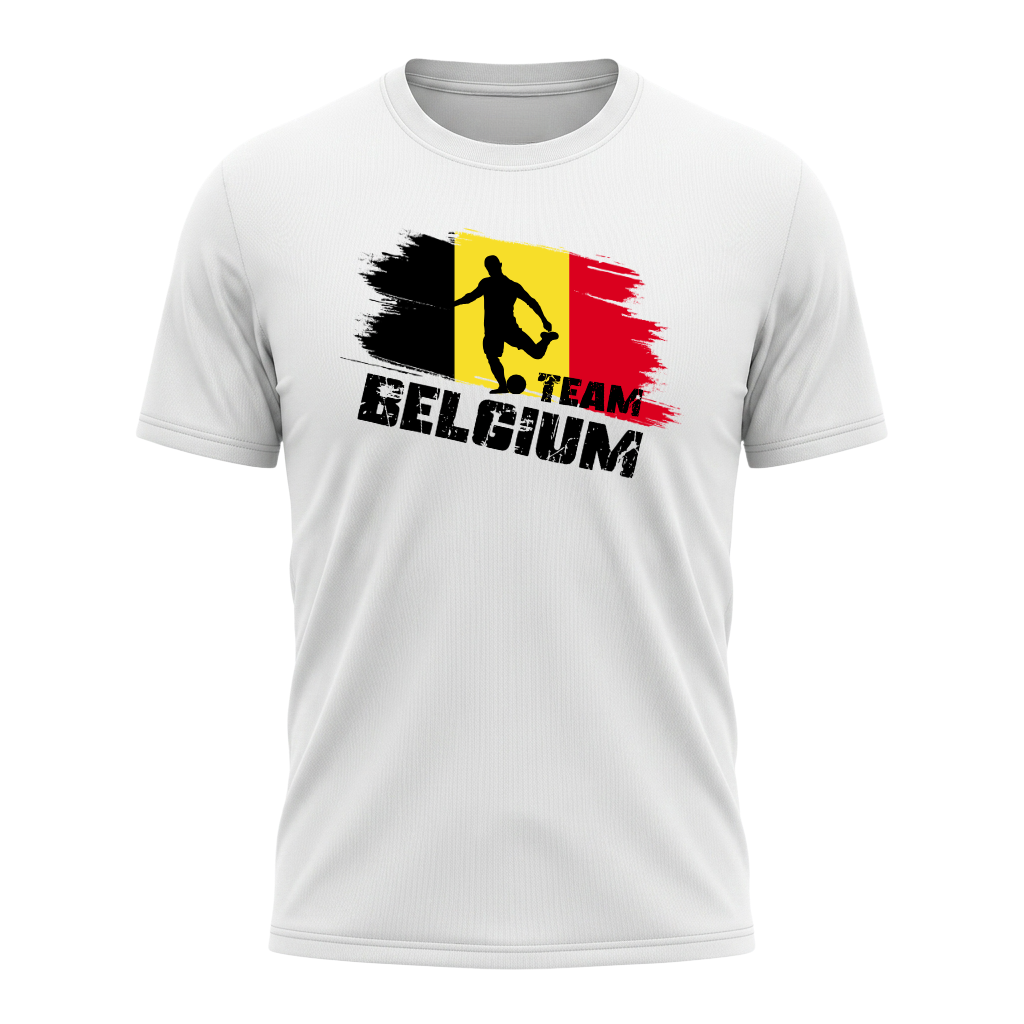 TEAM BELGIUM – Active Performance Sportshirt – White Edition