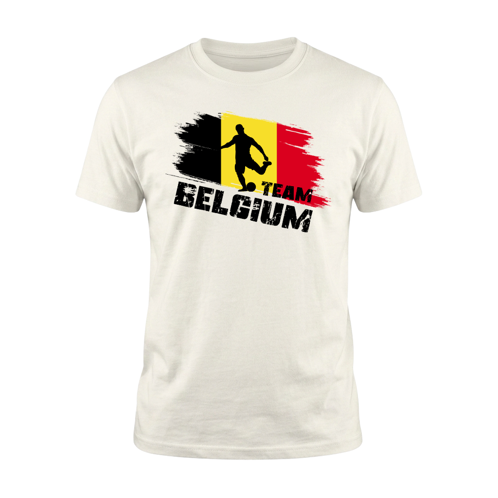 TEAM BELGIUM – Premium Fußball Fan T-Shirt White - Edition