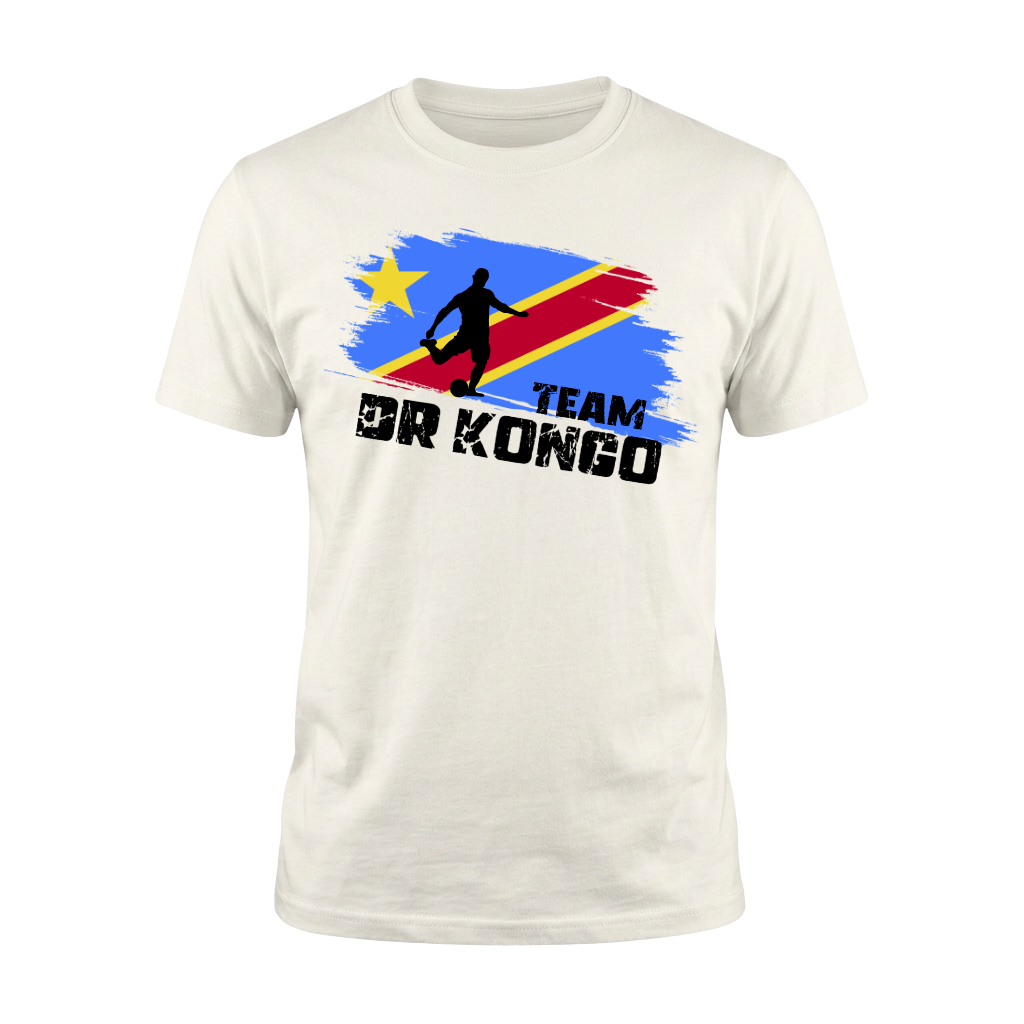 TEAM DR KONGO – Premium Fußball Fan T-Shirt White - Edition