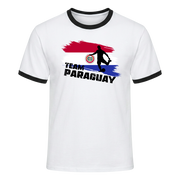 TEAM PARAGUAY Retro Ringer T-Shirt White-Black Edition