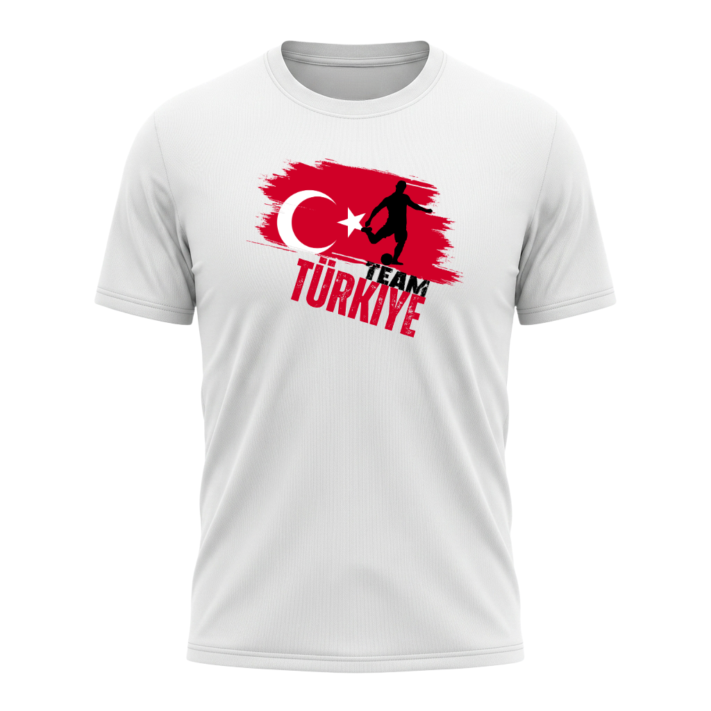 TEAM TÜRKIYE – Active Performance Sportshirt – White Edition