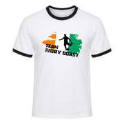 TEAM IVORY COAST Retro Ringer T-Shirt White-Black Edition
