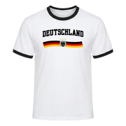 DEUTSCHLAND Retro Ringer Nation T-Shirt White-Black Edition