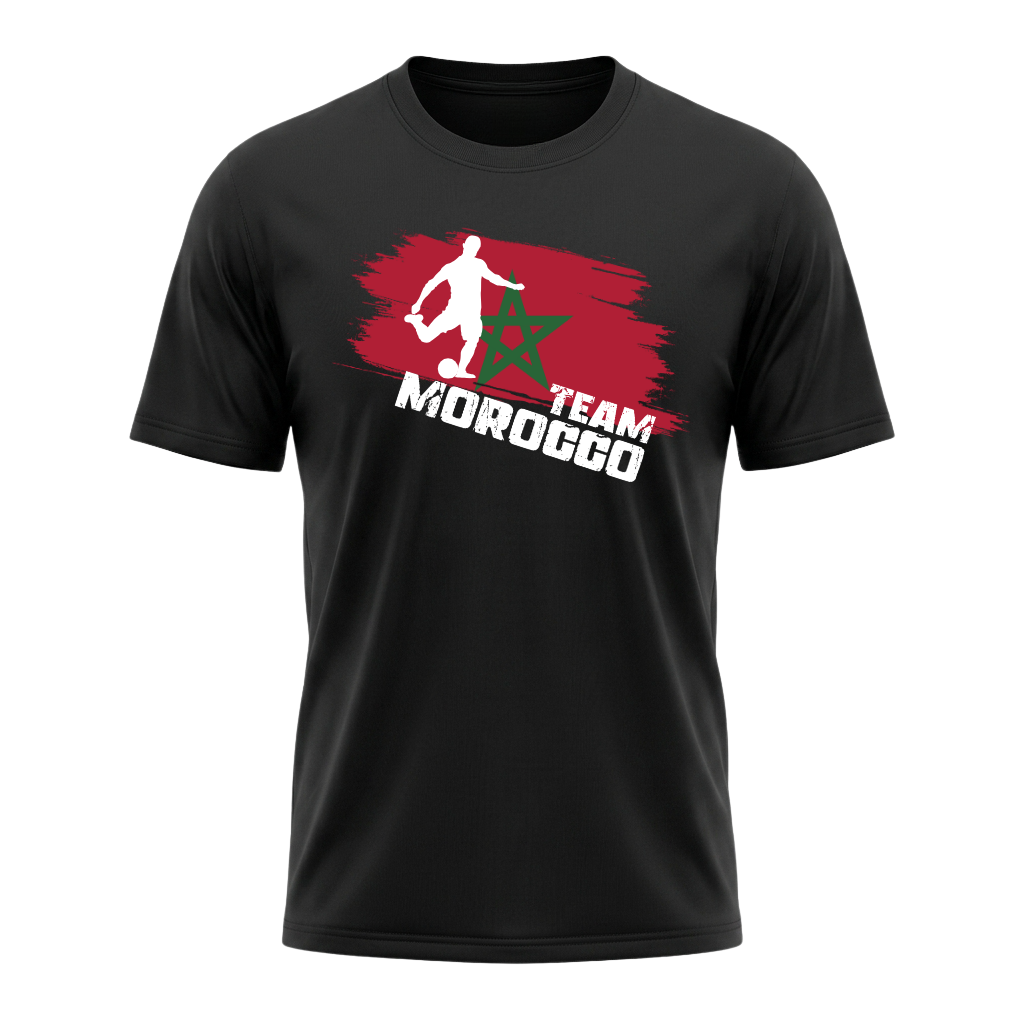TEAM MOROCCO – Active Performance Sportshirt – Black Edition